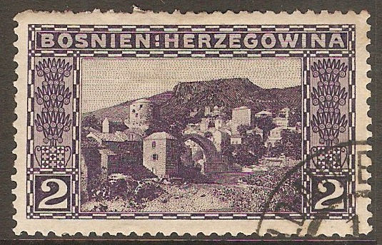 Bosnia and Herzegovina 1906 2h Violet - Views. SG187A.